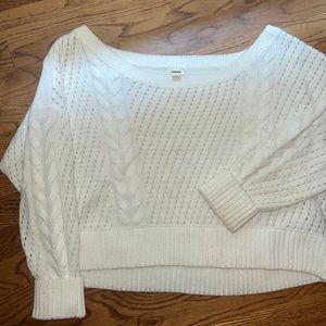 GARAGE wide/cropped white sweater